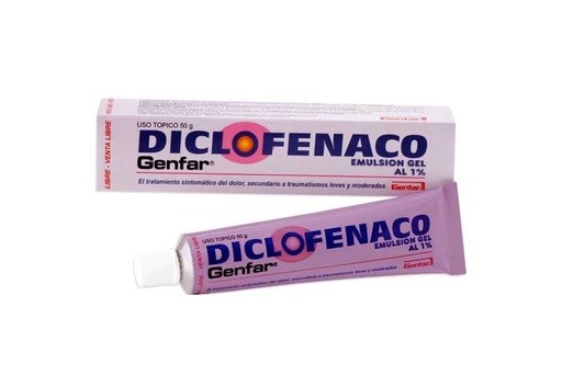 DICLOFENACO GEL 1% x 50GR - GENFAR