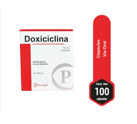 DOXICICLINA 100MG CJA x 100 CAP - PORTUGAL
