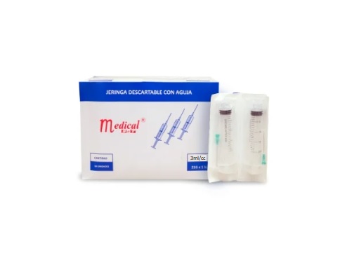 JERINGA 3ML 21G x 1.1/2 x 100 UND - MEDICAL