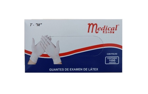GUANTES P/EXAMEN T-"M" x 100UND - MEDICAL
