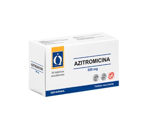 AZITROMICINA 500MG x 30TAB REC - IQFARMA