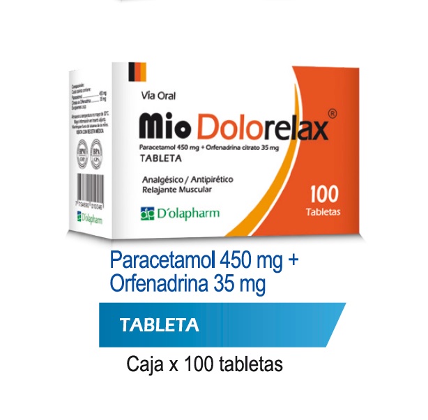 MIO DOLORELAX CJA x 100 TAB - D'OLAPHARM