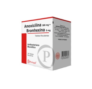 AMOXIC. + BROMHEX. 500/8MG CJA x 100CAP - PORT.