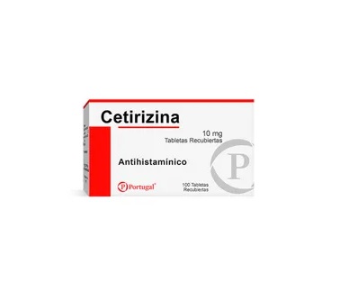 CETIRIZINA 10MG CJA x 100 TAB - PORTUGAL