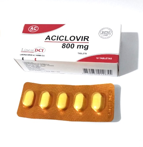 ACICLOVIR 800MG CJA x 10 TAB - AC FARMA