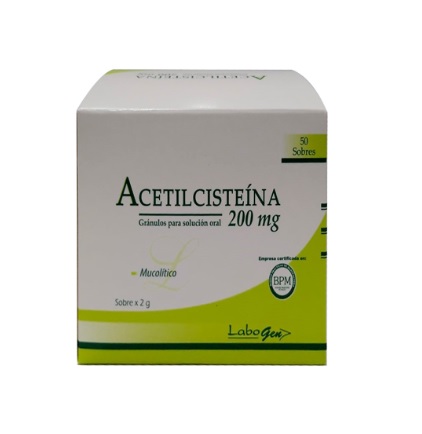 ACETILCISTEINA 200MG CJA x 50 SOB - LABOGEN