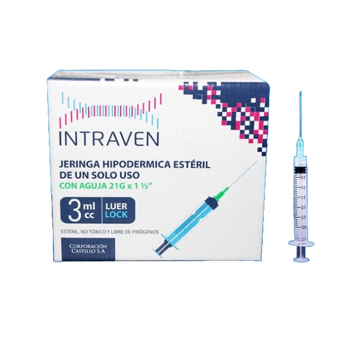 JERINGA 3ML 21G x 1.1/2 x 100 UND - INTRAVEN