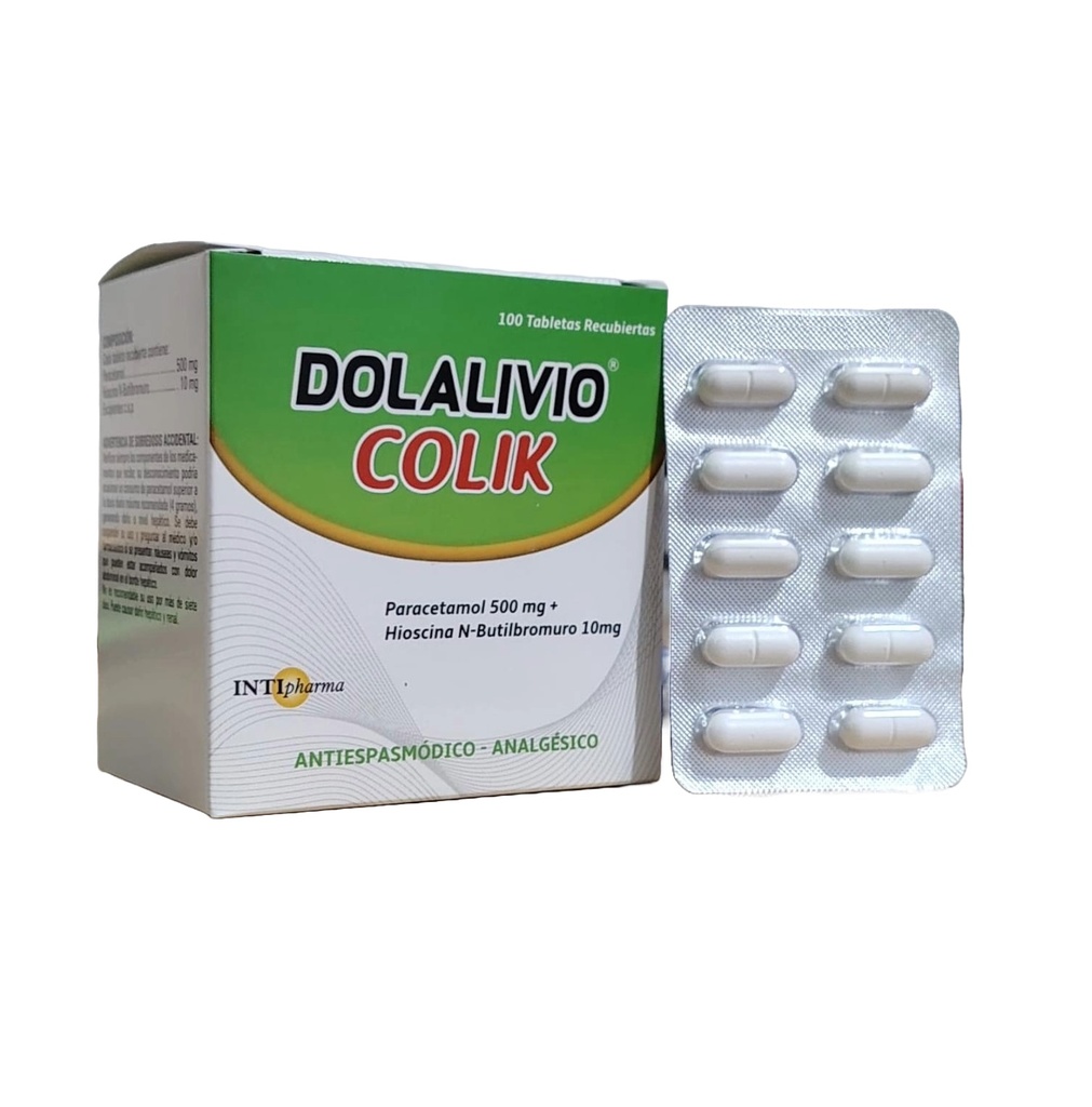DOLALIVIO COLIK 500/10MG x 100TAB REC - INTIPHARMA