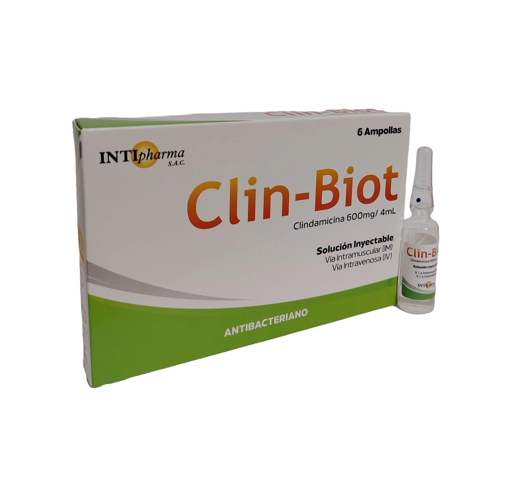 CLIN-BIOT 600MG/4ML x 6AMP - INTIPHARMA