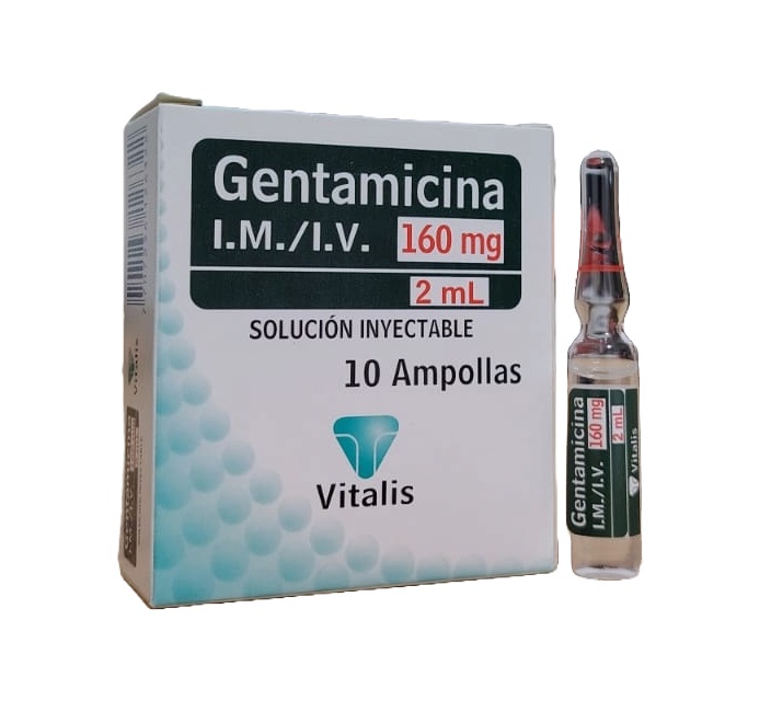 GENTAMICINA 160MG/2ML IM/IV x 10 AMP - VITALIS