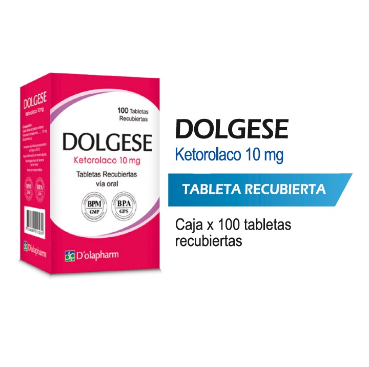 DOLGESE 10MG CJA x 100TAB REC - D'OLAPHARM