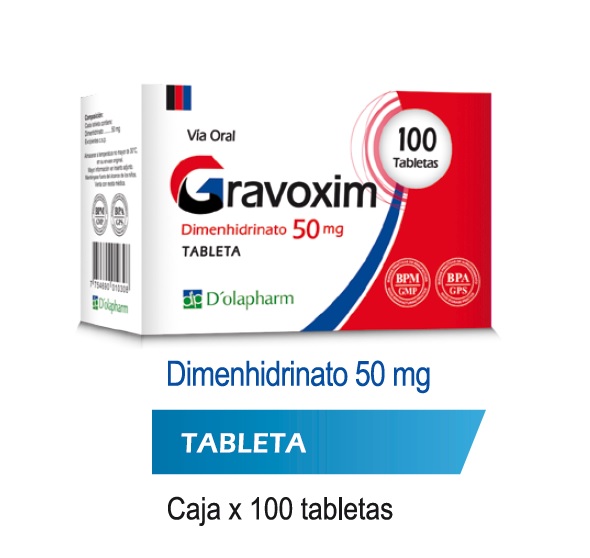 GRAVOXIM 50MG CJA x 100TAB - D'OLAPHARM