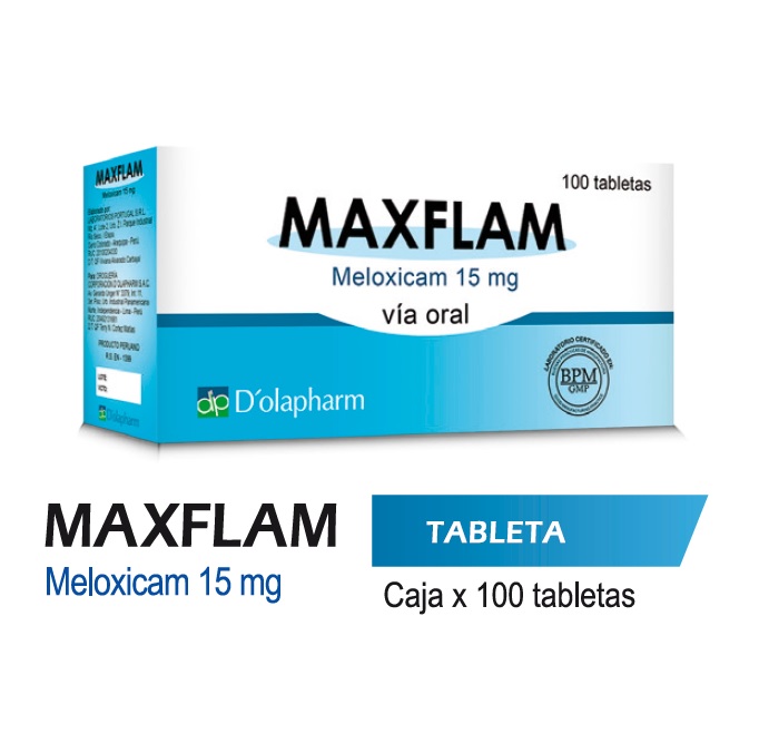 MAXFLAM 15MG CJA x 100TAB - D'OLAPHARM