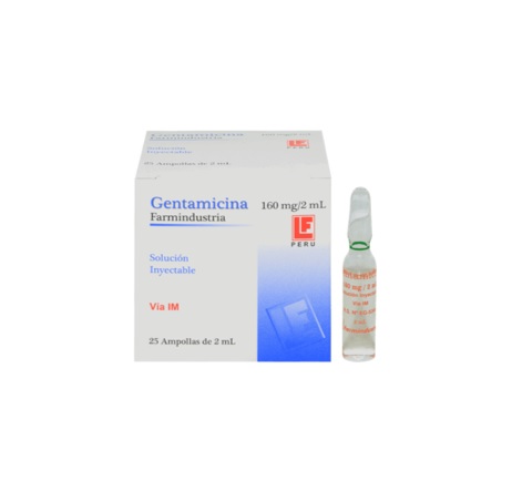 GENTAMICINA 160MG/2ML x 25 AMP - FARMIND.