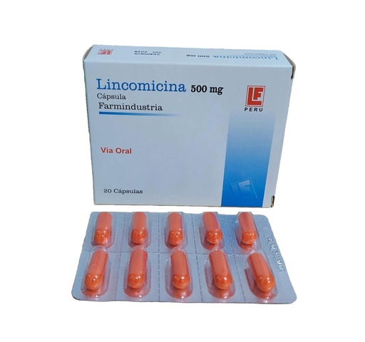 LINCOMICINA 500MG CJA x 20 CAP - FARMIND.