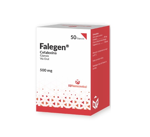 FALEGEN (CEFALEXINA)500MG CJA x 50 CAP - OQCORP