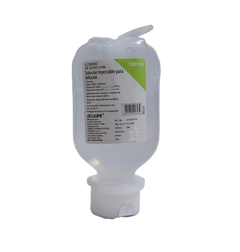 CLORURO DE SODIO 0.9% x 100ML - NORDIC