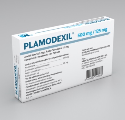 PLAMODEXIL 500MG+125MG x 14COMP REC - MSP