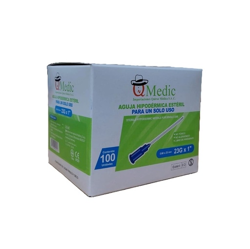 AGUJA DESCART. 23G x 1" x 100UND - IQ MEDIC