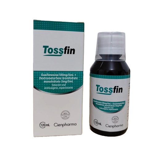 TOSSFIN (guaif+dextr)100+5mg/5ml JBE x 120ML - CIENP