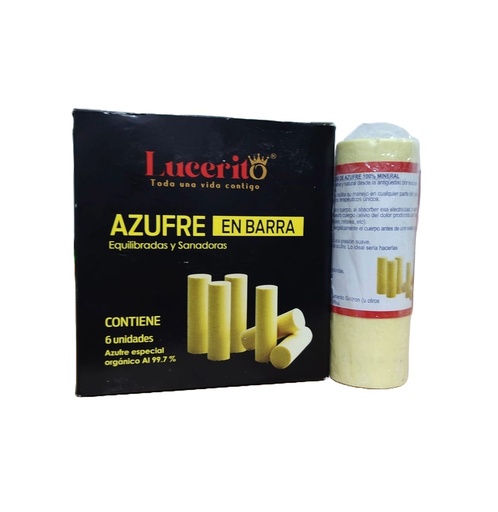 AZUFRE EN BARRA CJA x 6UND - LUCERITO